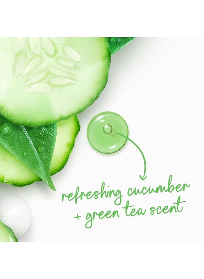 دوف غسول الجسم دوف المنعش بالخيار والشاي الأخضر لبشرة ناعمة وملساء، يرطب ويغذي بقطرات ترطيب دقيقة، خالٍ من الكبريتات والبارابين، نباتي، 591 مل - Image 4